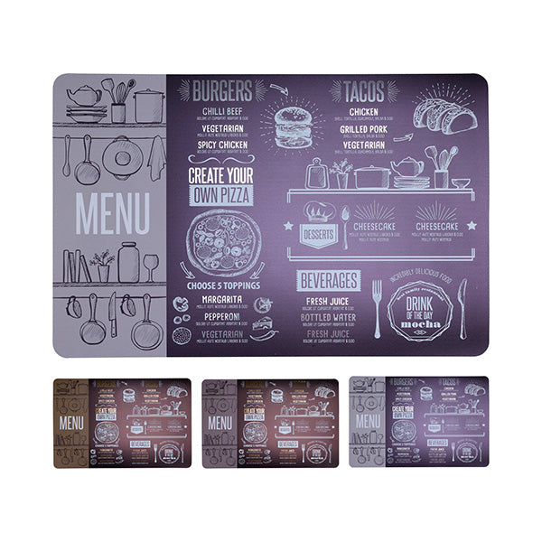 KOOPMAN B04221620 PLACEMAT RUBBER 4ASS - Home-Fix Cambodia