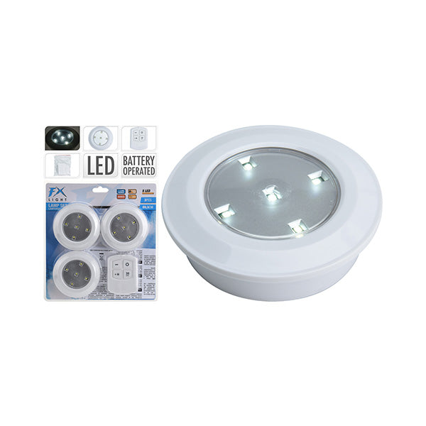 FX LIGHT CR1000030 LED LIGHT SET 3PCS 5LED (WHITE) - Home-Fix Cambodia