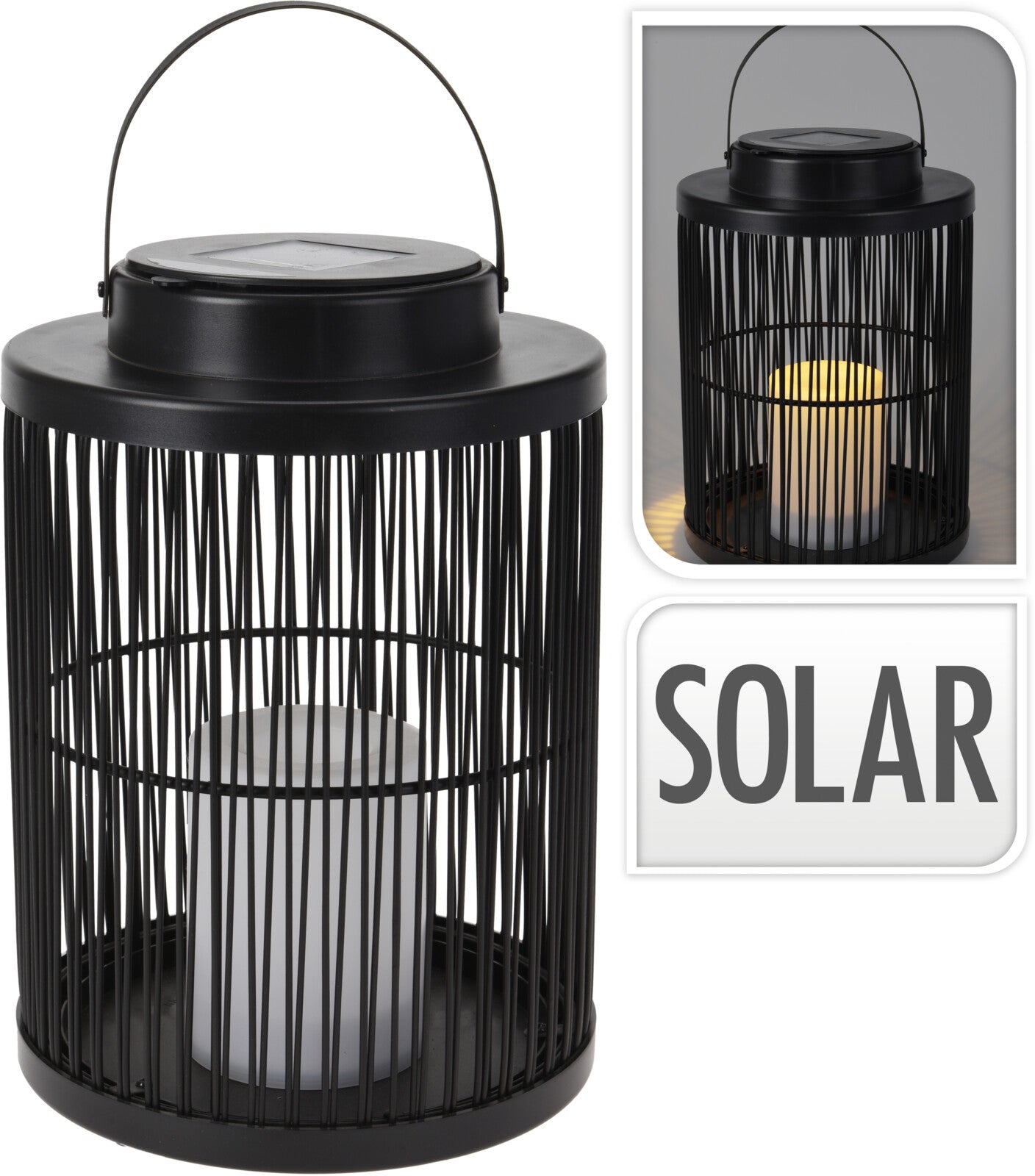 KOOPMAN CX2100560 SOLAR GARDEN LIGHT BLACK LED - Home-Fix Cambodia