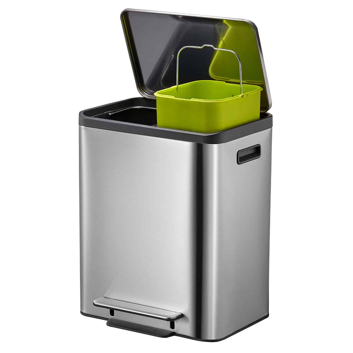 EKO EK9129MT-15L+15L RECYCLE STEP BIN 15L+15L<br>ធុងសំរាមភ្លោះចំណុះ15លីត្រ - Home-Fix Cambodia
