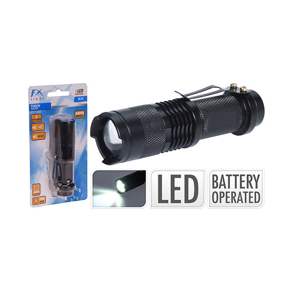 FX LIGHT FC4500380 TORCH ALUMINUM 9CM (BLACK) - Home-Fix Cambodia