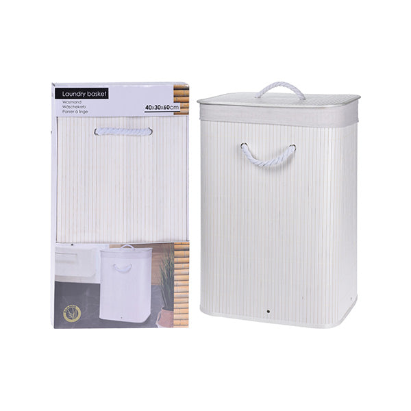KOOPMAN HX9100520 LAUNDRY BASKET BAMBOO FOLDABLE - Home-Fix Cambodia