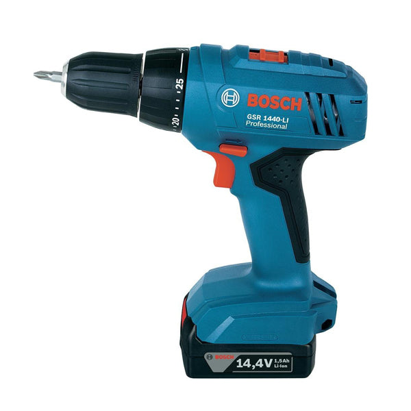 BOSCH GSR 1440Li 2pin BATT. IMPACT DRILL 1.5AH<br>BOSCH GSR 1440Li ម៉ូទ័រស្វាន ប្រើថ្មសាក 1440 វ៉ុល 1.5 អំពែ - Home-Fix Cambodia