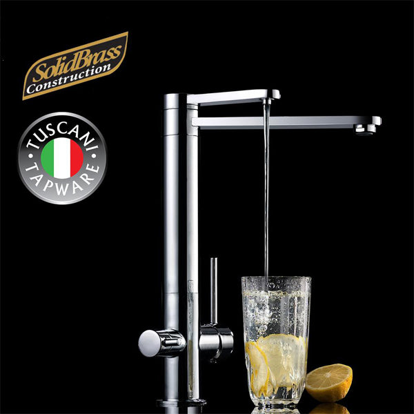 TUSCANI TK101-2SP DOUBLE SPOUT KITCHEN MIXER & DRINKING TAP <br> ក្បាលរ៉ូប៊ីណេមានក្បាល 2