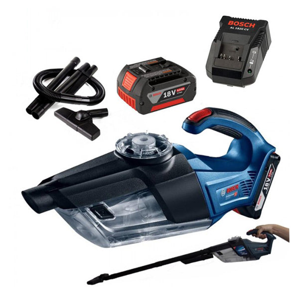 BOSCH GAS 18V-LI BATT. VACUUM CLEANER SET<br>BOSCH GAS 18V-LI ឈុតម៉ូទ័របូមធូលីស្ងួត - Home-Fix Cambodia