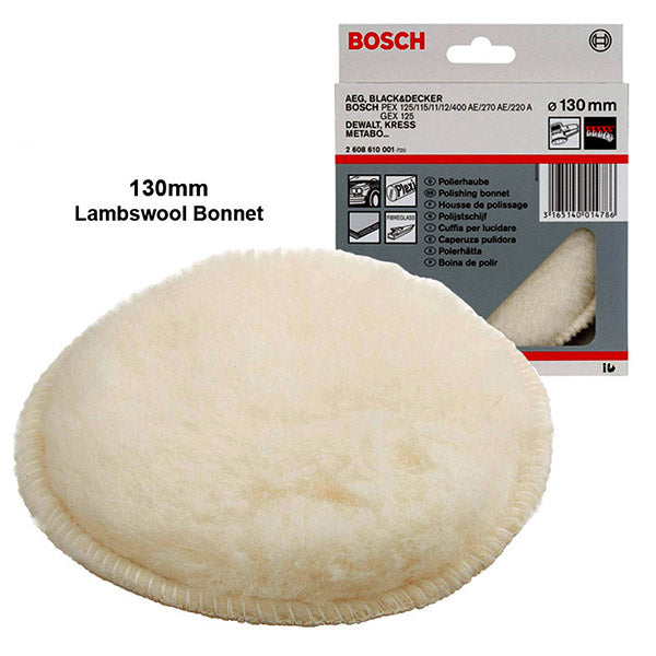 BOSCH LAMBSWOOL BONNET ( 130 MM )<br>BOSCH ក្រណាត់រោមចៀមសំរាប់ប៉ូលា ( 130 មីលីម៉ែត្រ) - Home-Fix Cambodia