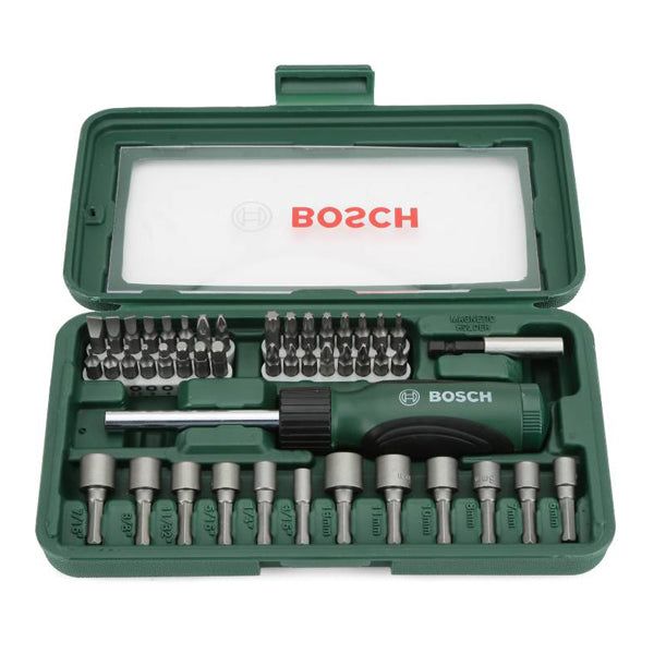 BOSCH 46-PIECE SCREWDRIVER BIT SET<br>BOSCH ឈុតទួរណឺវិស មាន 46 ផ្លែ - Home-Fix Cambodia