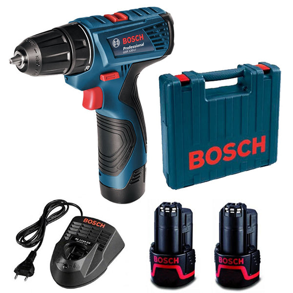 BOSCH GSR 120 CORDLESS (2 batteries, case)<br>BOSCH GSR 120 ម៉ូទ័រស្វាន ប្រើថ្មសាក (មានថ្មសាក 2 & ប្រអប់) - Home-Fix Cambodia