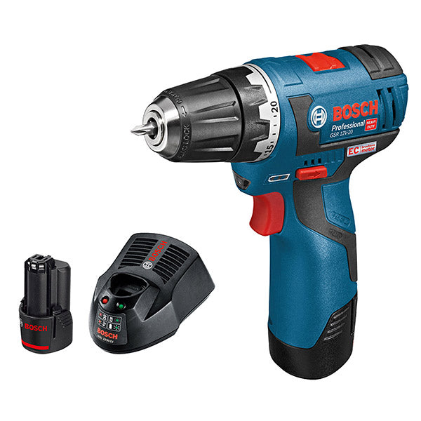 BOSCH GSR 12V-EC  2 BATTERIES<br>BOSCH GSR 12V-EC  ម៉ាស៊ីនស្វានប្រើថ្ម - Home-Fix Cambodia