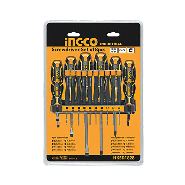 INGCO HKSD1828 SCREW DRIVER & PRECISION SCREW DRIVER SET 18 PC