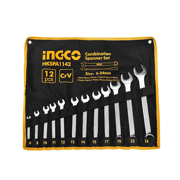 INGCO CABINATION SPANNER SET 12PCS HKSPA1142