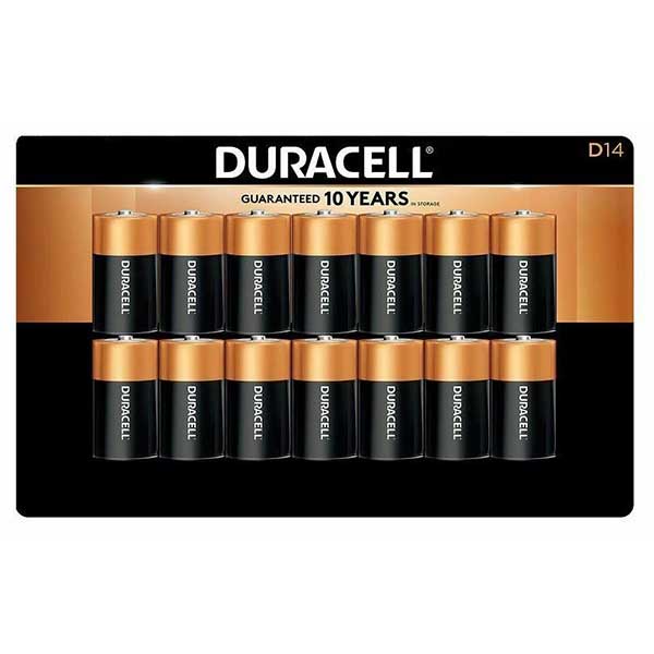 DURACELL BATTERY D LR20 1.5V (14 PCS)