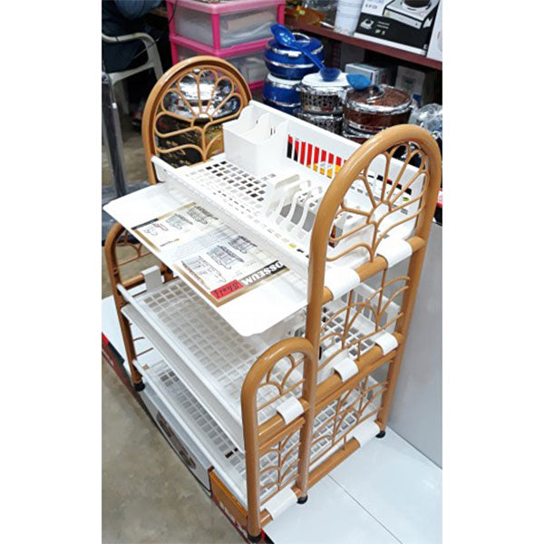 KOMAX PB-628/3 DISH DRAINER 3 LAYER COLOSSEUM 3 TIER SHELF <br>ធ្នើរសម្រាប់ដាក់ចាន 3 ថ្នាក់<br>沥水器, 3层, 3层架子