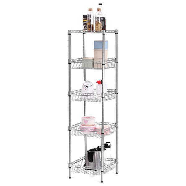 KOMAX 1073 BASKET 5 TIER WHITE<br>ធ្នើរកន្ត្រក5ថ្នាក់<br>5层篮, 白色