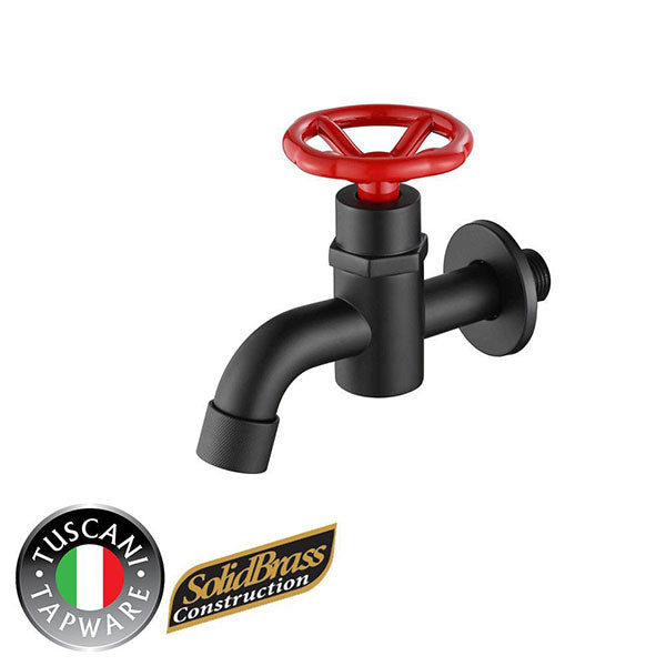 TUSCANI TID4B INDUSTRIAL FEEL BIB TAP BLACK