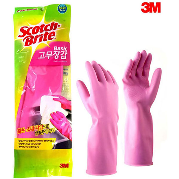 3M SCOTCH BRITE 100666582 RUBBER GLOVES HEAVY DUTY SIZE M<br>ស្រោមដៃកៅស៊ូ