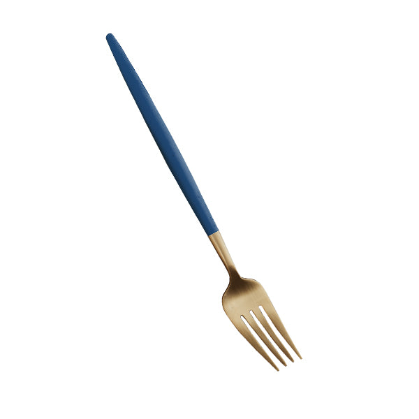 CN FORK GOLDEN/BLUE COLOR 21.5CM<br>សមពណ៌មាសលាយខៀវ