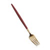 CN BIG FORK GOLDEN ROSE COLOR 21.5CM<br>សមពណ៌មាសលាយក្រហម