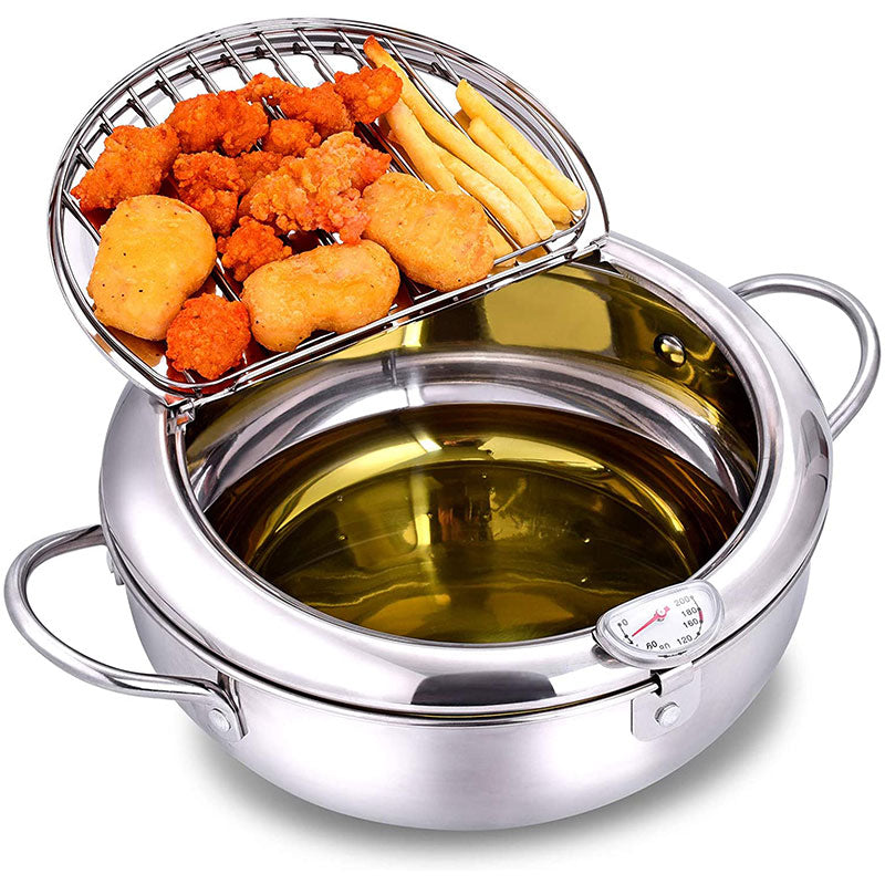 CN PREMIUM STAINLESS STEEL FRYING POT 3.4L
