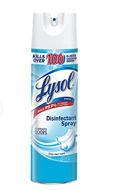 LYSOL DISINFECTANT SPRAY KILLS 99.99% OF VIRUSES AND BACTERIA 19OZ (CRISP LINEN SCENT) <br> ស្ព្រៃបាញ់សំលាប់មេរោគ - Home-Fix Cambodia