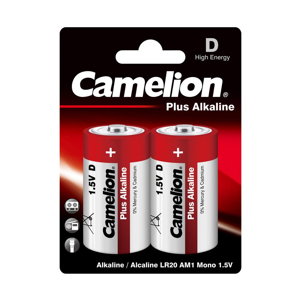 CAMELION LR20-BP2 PLUS ALKALINE BATTERY D 1.5V<br>ថ្មពិលប្រភេទD