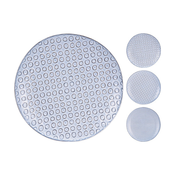 SIAKI Q79000180 PLATE STONEWARE 21CM 3ASS - Home-Fix Cambodia