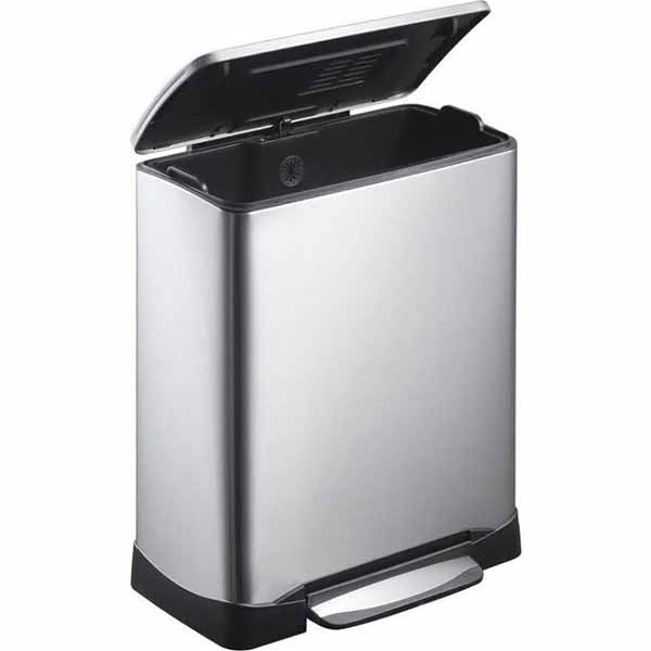 EKO EK9268MT-10+9L RECTANGULAR BIN S-STEEL 10+9L <br> ធុងសំរាមរាងបួនជ្រុងទ្រវែង 10+9 លីត្រ - Home-Fix Cambodia