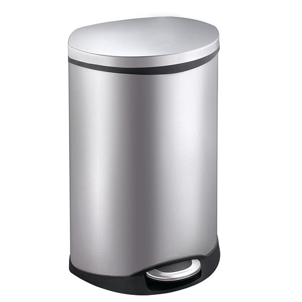 EKO EK9218MT-18L SEMI-ROUND S/STEEL BIN <br> ធុងសំរាមអ៊ីណុក 18 លីត្រ - Home-Fix Cambodia