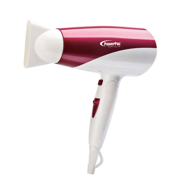POWERPAC PPH1600 HAIR DRYER WITH COOL AIR 1600 WATTS<br>ម៉ាស៊ីនផ្លុំសក់ មានខ្យល់ត្រជាក់ 1600 វ៉ាត់<br>吹风机，空气凉爽, 1600瓦特