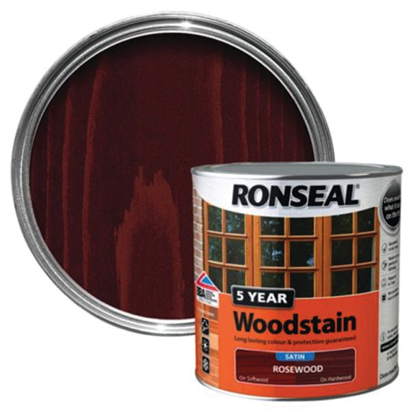 RONSEAL 32149 5YR WOODSTAIN ROSEWOOD 250ML <br> ថ្នាំលាបឈើ (250 មីលីលីត្រ) - Home-Fix Cambodia