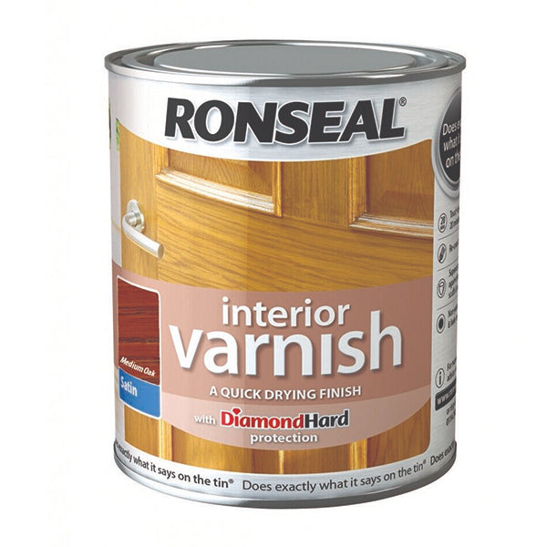 RONSEAL 36871 INT VARNISH SATIN 750ML <br> វ៉ាសនីលាបឈើ (750 មីលីលីត្រ) - Home-Fix Cambodia