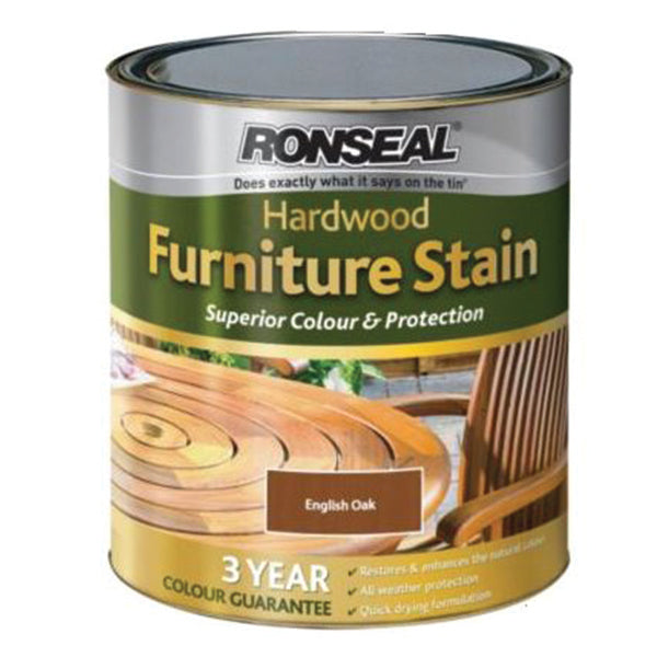 RONSEAL 36431 HWG FURN STAIN ENGLISH OAK 750ML <br> ថ្នាំលាបឈើ (750 មីលីលីត្រ) - Home-Fix Cambodia