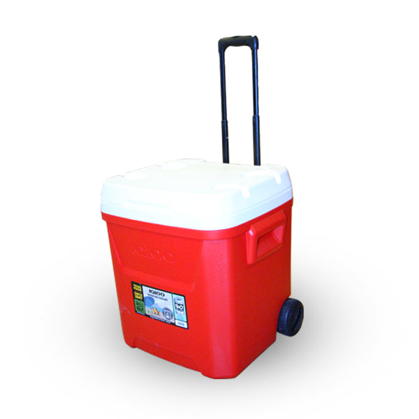 IGLOO ICE CUBE ROLLING COOLER 56L RED<br>ធុងទឹកកក 56លីត្រ ពណ៌ក្រហម - Home-Fix Cambodia