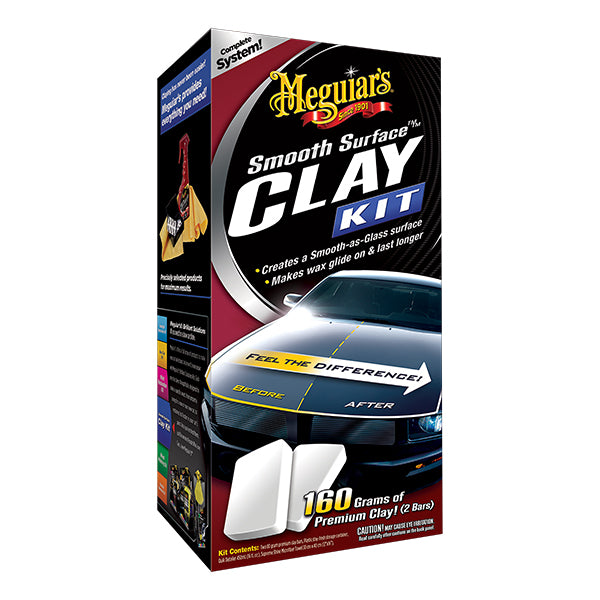 Meguiar's Smooth Surface Clay Kit Car Claying Smooth Glass Finish 160 Grams