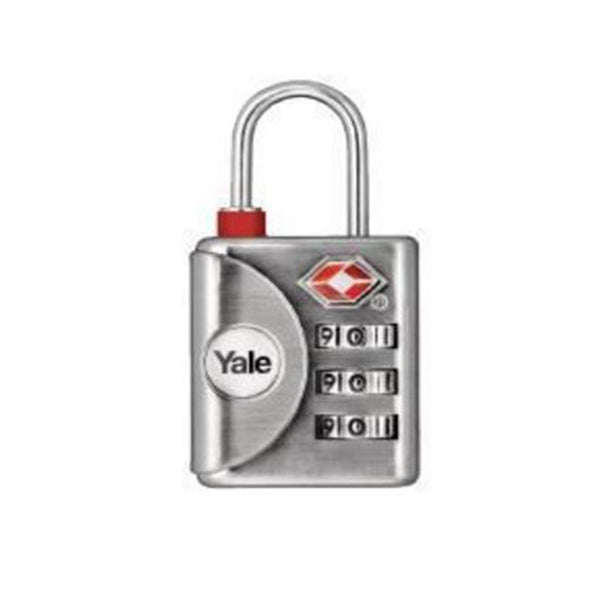 YALE YTP1/32/119 RESETTABLE TRAVEL LUGGAGE PADLOCK GRY <br> សោរចាក់វ៉ាលី