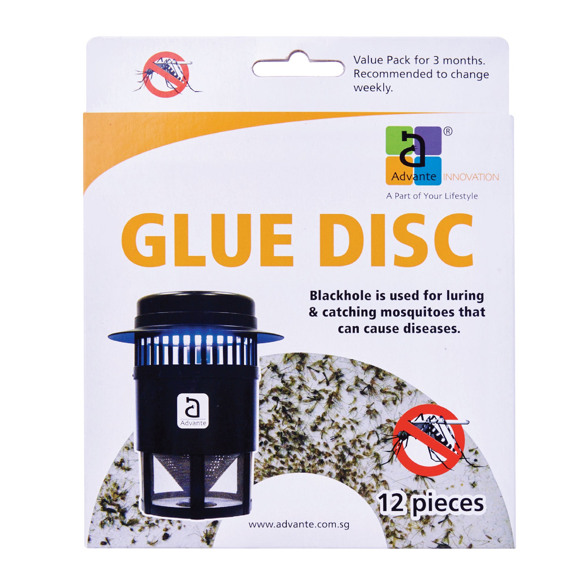 ADVANTE BLACKHOLE GLUE DISC 12-PK<br>ថ្នាំបន្ទះសំលាប់សត្វមូស - Home-Fix Cambodia