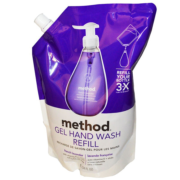 METHOD HAND WASH GEL F/LAVENDER REFILL 1L<br>សាប៊ូលាងដៃសម្រាប់ចាក់បំពេញដប ក្លិនផ្កាឡាវេនឌ័រ 1 លីត្រ - Home-Fix Cambodia