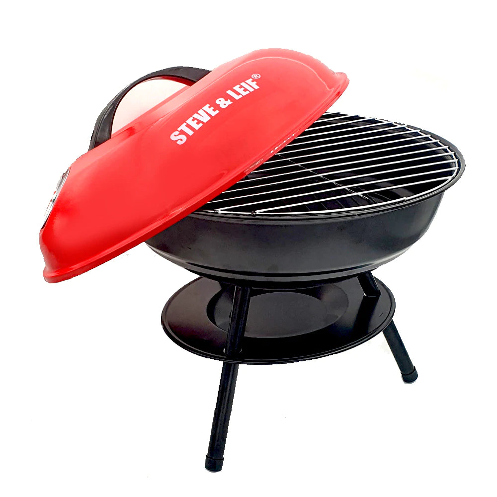 STEVE LEIF SL 7209 RED PORTABLE CHARCOAL BBQ GRILL 36CMX40CM Home Fix Cambodia
