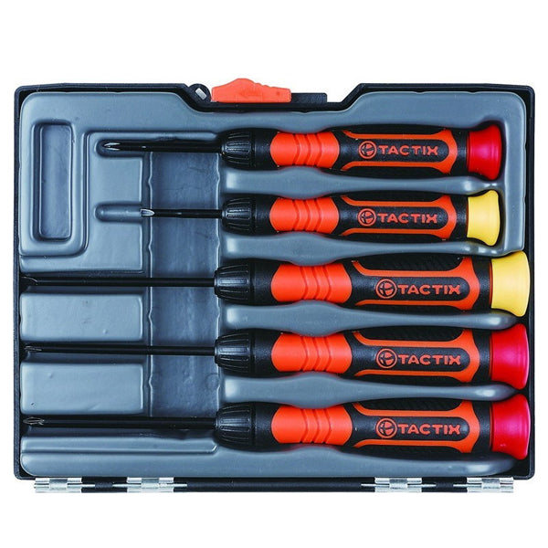 TACTIX 545221 SMALL SCREWDRIVER BOX SET (5PCS) <br> ឈុតទួណឺវីស (តូច) - Home-Fix Cambodia