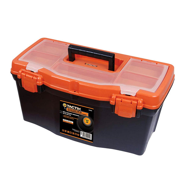 TACTIX 320110 PLASTIC TOOLBOX 16IN <br> ប្រអប់ជ័រដាក់គ្រឿងខ្ចៅ - Home-Fix Cambodia