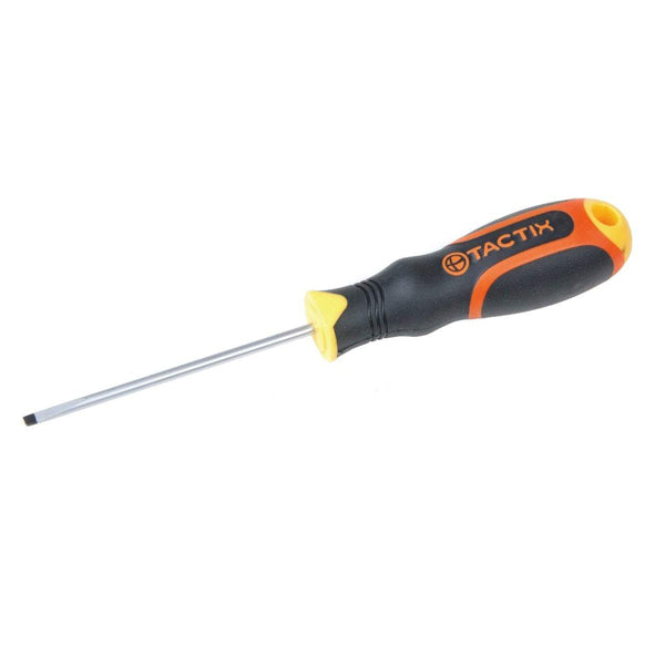 TACTIX 205009 SCREWDRIVER SLOT 5.5MMX100MM <br> ទួណឺវីស (5.5 X 100 មីលីម៉ែត្រ) - Home-Fix Cambodia