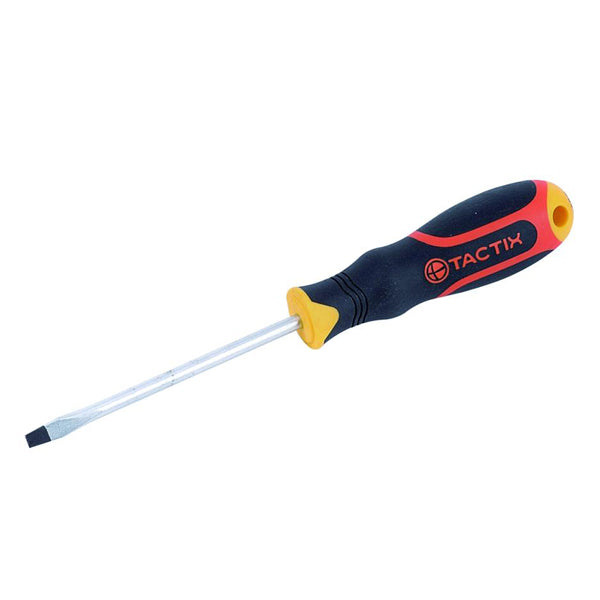 TACTIX 205011 SCREWDRIVER SLOT 6.5MMX125MM <br> ទួណឺវីស (6.5 X 125 មីលីម៉ែត្រ) - Home-Fix Cambodia
