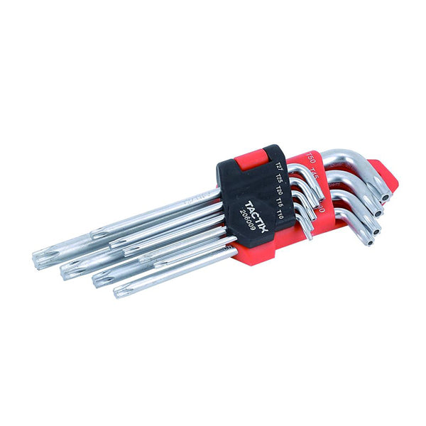 TACTIX 206009 TORX KEY 9 WITH HOLE <br> សោរអក្សរ L ជាមួយមុខមានរន្ធ - Home-Fix Cambodia