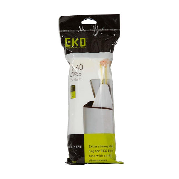 EKO EK33705 DRAWSTRING BIN LINERS E 30-40L <br> ថង់ច្រកសំរាម E 30-40 លីត្រ - Home-Fix Cambodia