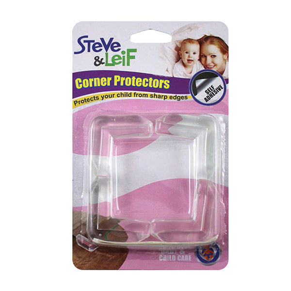 S&L SL-B1965 CORNER PROTECTOR CLEAR 4PCS <br> ជ័រទន់ការពារជ្រុងតុ - Home-Fix Cambodia