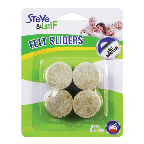 S&L SL-5002 HEAVY DUTY ROUND FELT 25MM 12PCS <br> ទ្រនាប់ជើងតុ - Home-Fix Cambodia