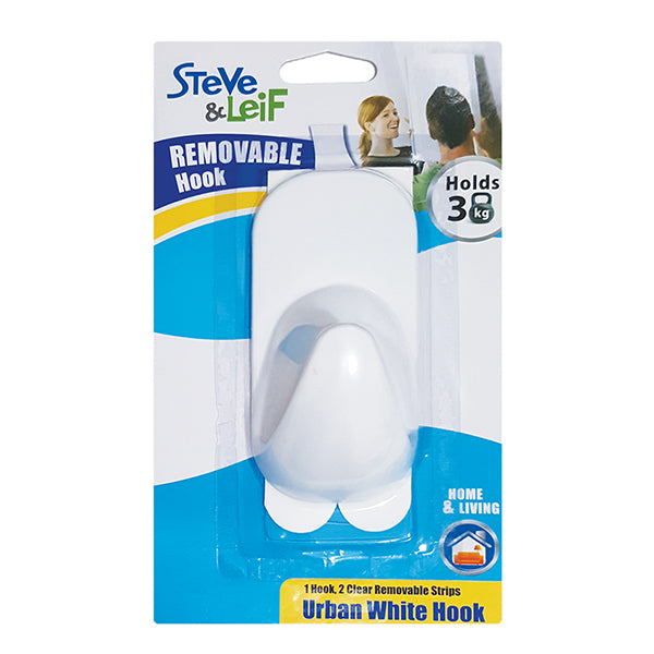 S&L SL-H2014W REMOVABLE HOOK WHITE (L) 1PC <br> ទម្ពក់ព្យួរពណ៏ស - Home-Fix Cambodia