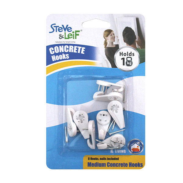 S&L SL-2020 CONCRETE HOOKS MEDIUM  8PCS <br> ទម្ពក់ព្យួរ - Home-Fix Cambodia