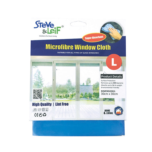 S&L SL-575 MICROFIBER WINDOW CLEANING CLOTH 1PC <br> កំណាត់ជូតសម្អាតបង្អូច - Home-Fix Cambodia
