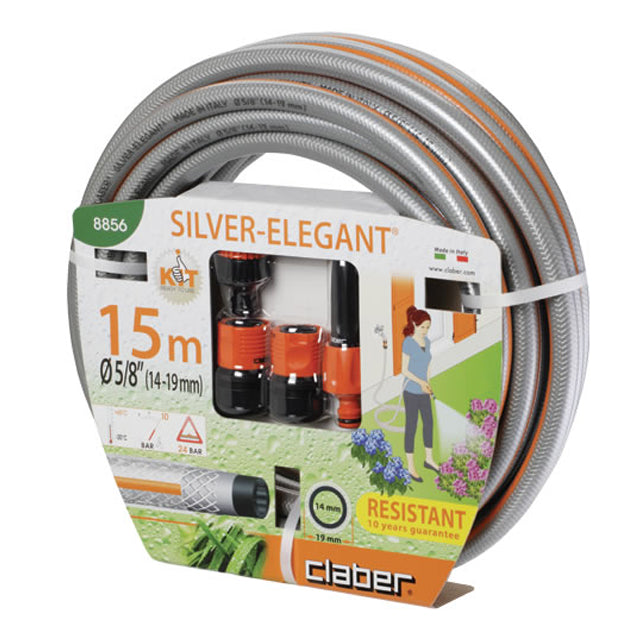 CLABER 8856 5/8? SILVER ELEGANT HOSE KIT 15M<br>ទុយោទឹក - Home-Fix Cambodia